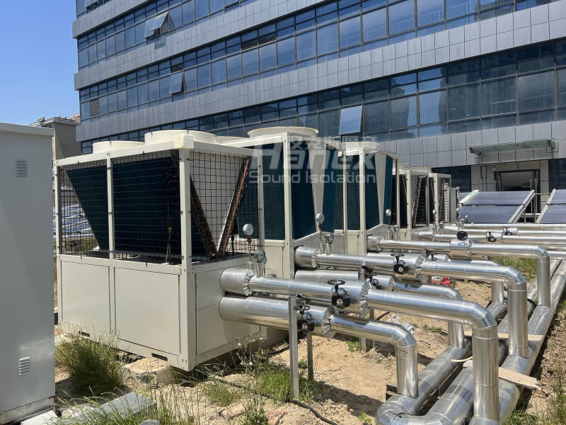 屋面空調(diào)風(fēng)冷熱泵機(jī)組噪音大，影響周邊居住環(huán)境，該如何解決？